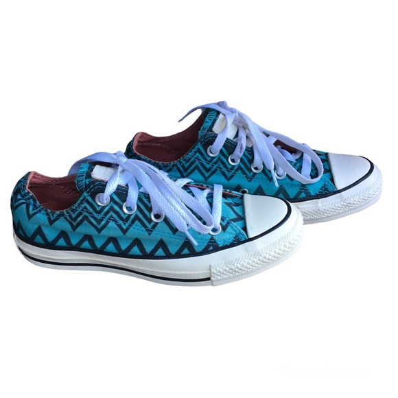 CONVERSE Missoni collab Chucks Chuck Taylor low top sneakers turquoise patterned - Picture 2 of 16